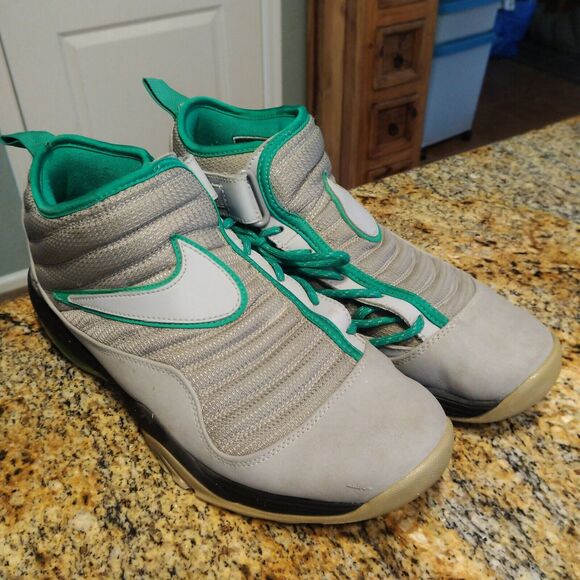 Size 10.5 Nike Air Max Ndestrukt Shake Evolve Gray Green 2012 Basketball Running - Picture 6 of 12